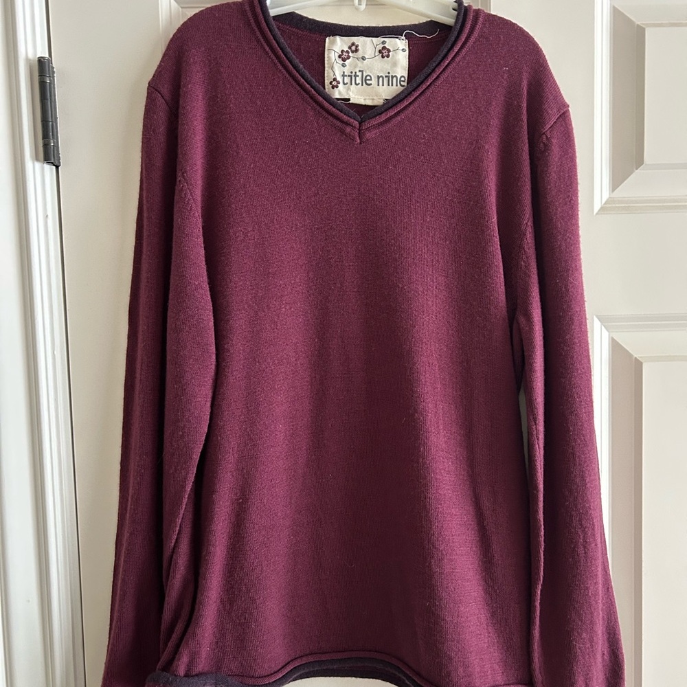 Title Nine V neck Sweater